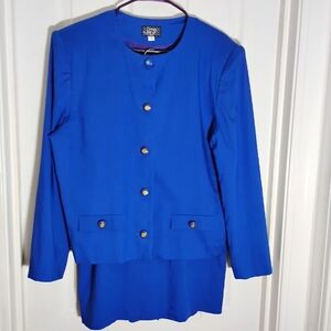 Vtg. KGR Linen Blend Lined Skirt and Jacket 14